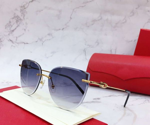 cat eye sunglasses gold grey shaded women rimless sunglasses gafas de sol uv prodection eyewear new with box, White;black
cat eye sunglasses gold grey shaded women rimless sunglasses gafas de sol uv prodection eyewear new with box, White;black