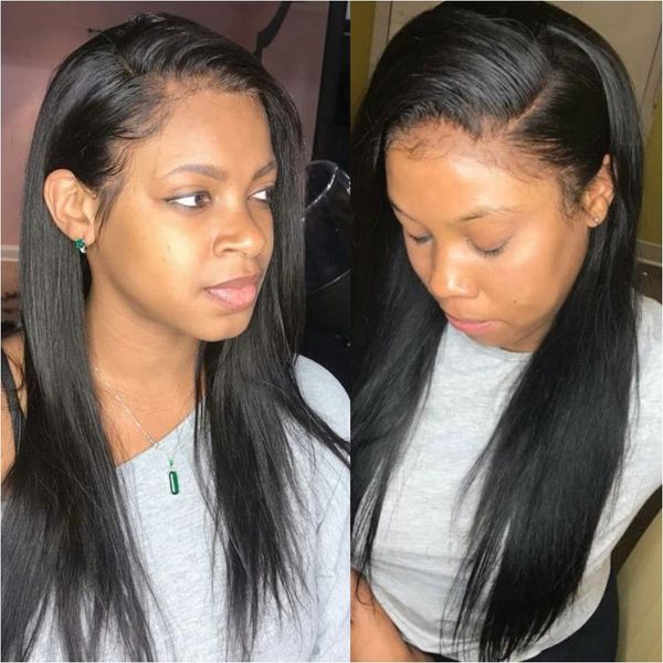 8 to 30 inch brazilian straight human hair weave bundles with frontal 13x4 frontal closure with pre plucked remy hair, Black
8 to 30 inch brazilian straight human hair weave bundles with frontal 13x4 frontal closure with pre plucked remy hair, Black