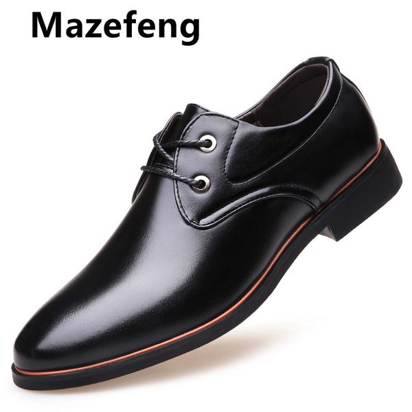 mazefeng 2019 new men dress shoes formal business work soft patent leather round toe for man male men's oxford flats lace-up, Black
mazefeng 2019 new men dress shoes formal business work soft patent leather round toe for man male men's oxford flats lace-up, Black
