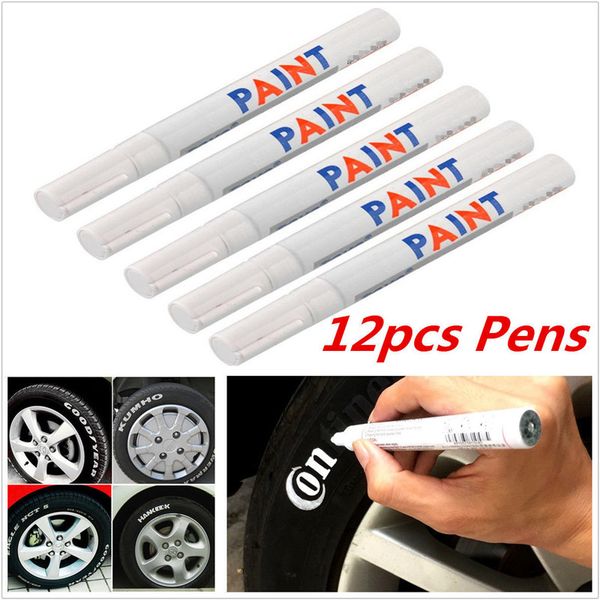 new arrival 12pcs white waterproof permanent car tyre tire tread paint marker pen tire pen 170928
new arrival 12pcs white waterproof permanent car tyre tire tread paint marker pen tire pen 170928