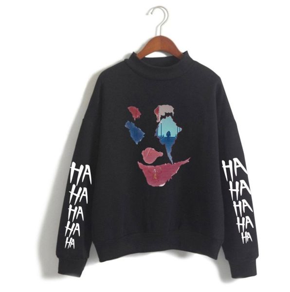 for mens sweater loose casual clown pattern letter print fashion design round neck long sleeve male, Black
for mens sweater loose casual clown pattern letter print fashion design round neck long sleeve male, Black