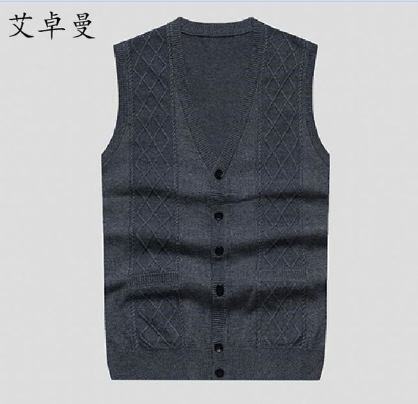 2017 mens vest sweaters casual fashion wool knitted single breasted men cashmere cardigan vest, Black;white
2017 mens vest sweaters casual fashion wool knitted single breasted men cashmere cardigan vest, Black;white