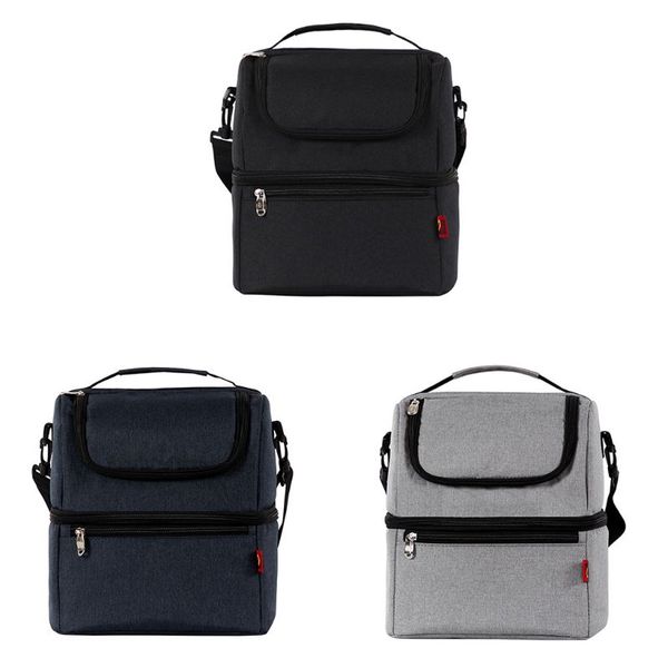 box insulated lunch bag large double layer cooler tote shoulder bags for men women, Blue;pink
box insulated lunch bag large double layer cooler tote shoulder bags for men women, Blue;pink