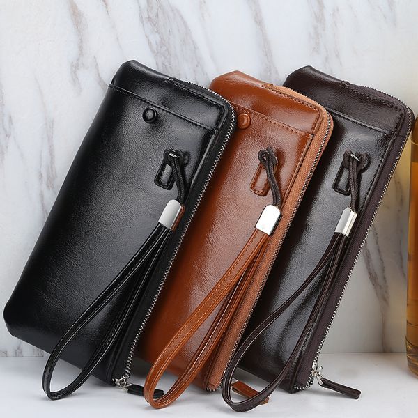new men's long wallet multi-function ultra-thin zipper phone bag korean version of foreign trade clutch bag, Red;black
new men's long wallet multi-function ultra-thin zipper phone bag korean version of foreign trade clutch bag, Red;black