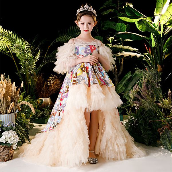 high-grade exquisite design model show catwalk performance princess long trailing dress children girls evening party tail dress, Red;yellow
high-grade exquisite design model show catwalk performance princess long trailing dress children girls evening party tail dress, Red;yellow