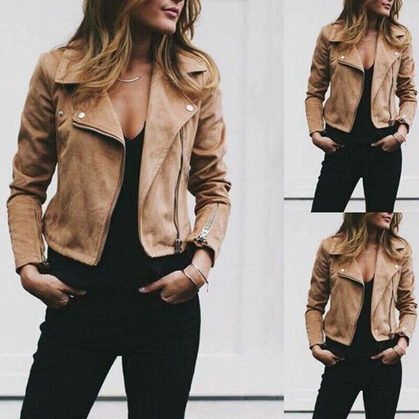 2019 women's jacket flight coat zip up windbreaker lady solid fashion biker loose outwear clothes, Black;brown
2019 women's jacket flight coat zip up windbreaker lady solid fashion biker loose outwear clothes, Black;brown