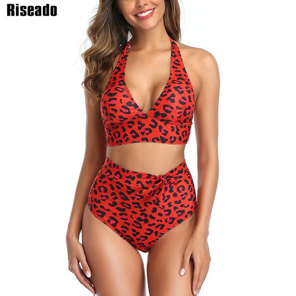 riseado leopard bikini 2020 halter swimsuit women push up beachwear high waist bathing suit knotted biquini tie-waist swimwear
riseado leopard bikini 2020 halter swimsuit women push up beachwear high waist bathing suit knotted biquini tie-waist swimwear
