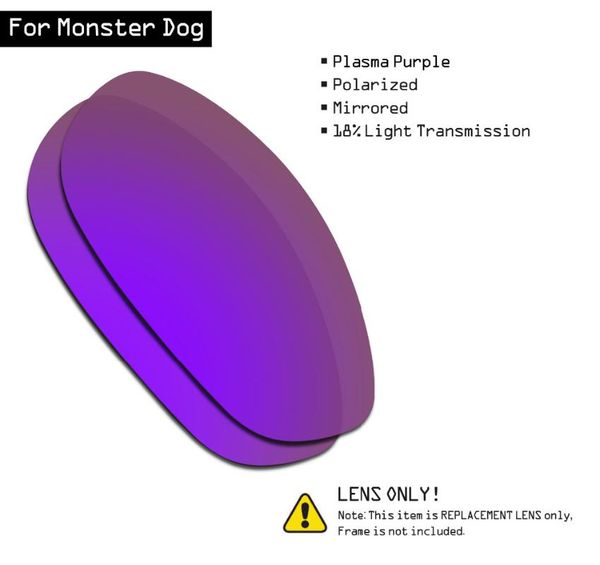 smartvlt polarized sunglasses replacement lenses for monster dog - plasma purple 
smartvlt polarized sunglasses replacement lenses for monster dog - plasma purple