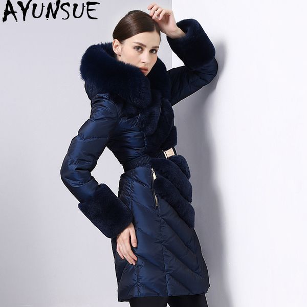 women's down & parkas 2021 jacket hooded winter coat women real fur collar long puffer thick warm casacas para mujer kj2605, Black
women's down & parkas 2021 jacket hooded winter coat women real fur collar long puffer thick warm casacas para mujer kj2605, Black