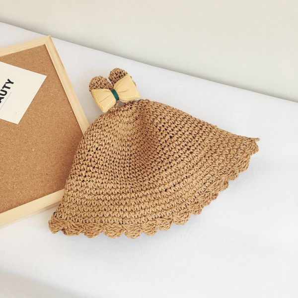 2020 the new style solid color ears handmade straw hat foldable sun hat outdoor travel for children boy and girl 08, Blue;gray
2020 the new style solid color ears handmade straw hat foldable sun hat outdoor travel for children boy and girl 08, Blue;gray