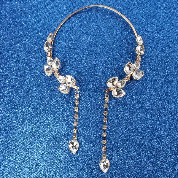 creative open choker necklace for ladies elegant crystal cuff collar necklace statement party fashion, Silver
creative open choker necklace for ladies elegant crystal cuff collar necklace statement party fashion, Silver