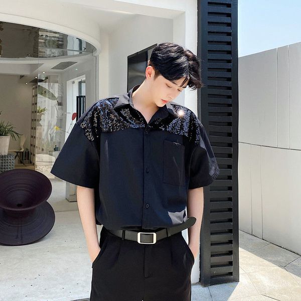 2020 summer new youth popular men's dark niche design stitching loose five-point sleeve shirt fashion casual shirt black / white, White;black
2020 summer new youth popular men's dark niche design stitching loose five-point sleeve shirt fashion casual shirt black / white, White;black
