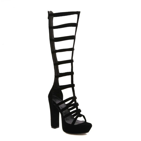 2019 summer rome style boots Women Open Toe High Heel Cool shoes Sexy Nightclub Shoes Woman Knee-High boots, Black
2019 summer rome style boots Women Open Toe High Heel Cool shoes Sexy Nightclub Shoes Woman Knee-High boots, Black
