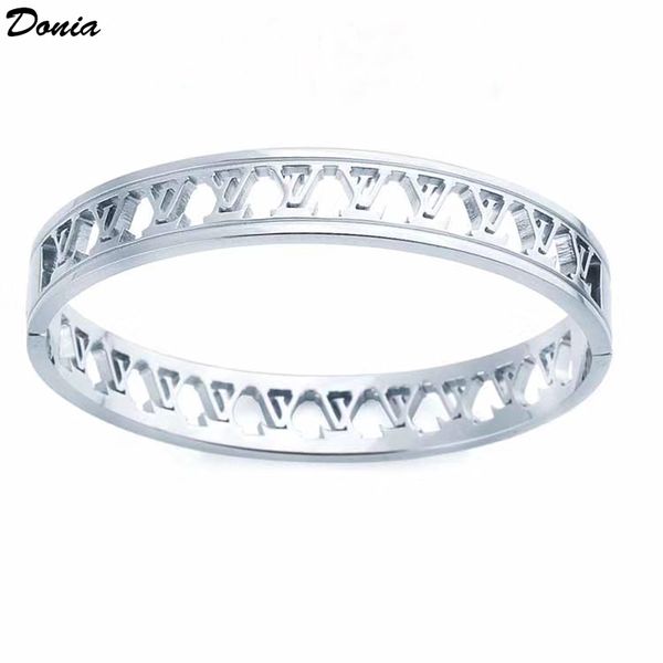 donia jewelry luxury european and american fashion letters exaggeration openwork three-color titanium steel bracelet party birthday gi, Black
donia jewelry luxury european and american fashion letters exaggeration openwork three-color titanium steel bracelet party birthday gi, Black