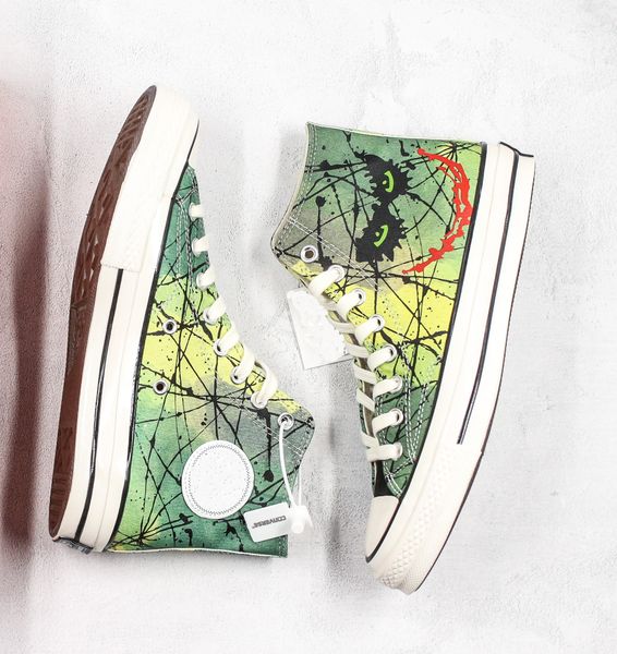 70s x joker 1970s ghost green the clown's eyes glowed men womens casual skate shoes high canvas sneaker, Black
70s x joker 1970s ghost green the clown's eyes glowed men womens casual skate shoes high canvas sneaker, Black