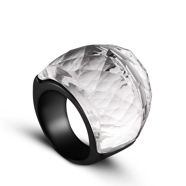 luxury translucence crystal finger rings titanium steel rings fashion jewelry weeding engagement anniversary party gifts, Silver
luxury translucence crystal finger rings titanium steel rings fashion jewelry weeding engagement anniversary party gifts, Silver