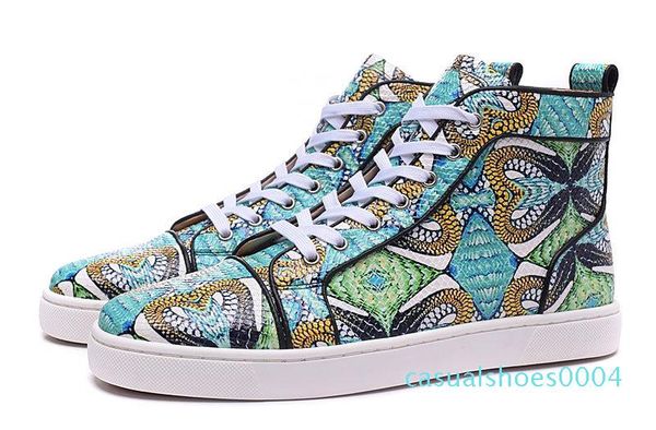 high 2017 new fashion floral python red bottom shoes for men women snakeskin leather designer mens sneakers c04, Black
high 2017 new fashion floral python red bottom shoes for men women snakeskin leather designer mens sneakers c04, Black