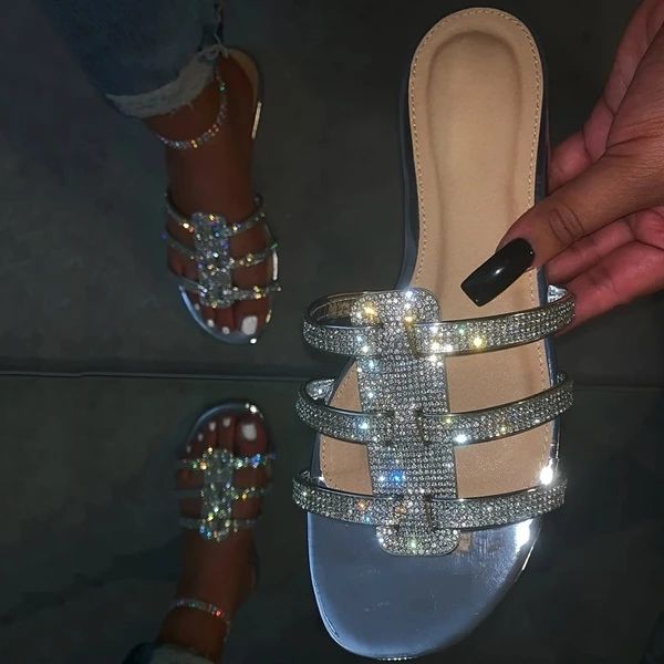 jeweled rhinestone flat slippers women open toe stone grain genuine leather slides crystal summer shoes woman 2020, Black
jeweled rhinestone flat slippers women open toe stone grain genuine leather slides crystal summer shoes woman 2020, Black