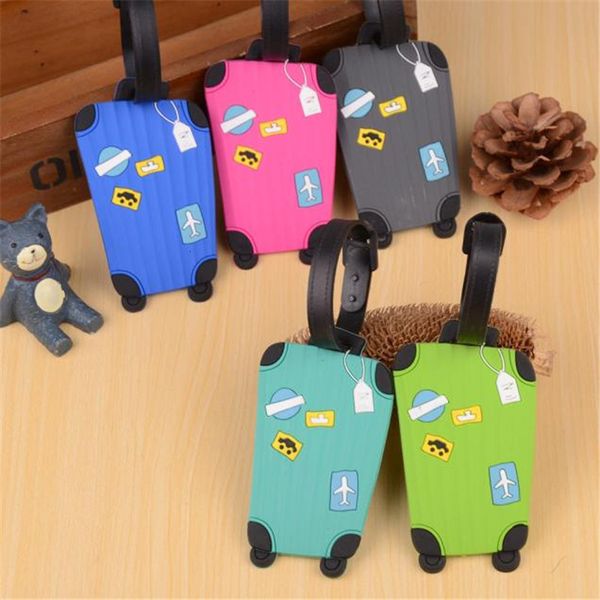 1pc new suitcase cartoon luggage tags design id tag address holder identifier label travel accessories, Black
1pc new suitcase cartoon luggage tags design id tag address holder identifier label travel accessories, Black