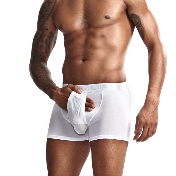 jockmail men's underwear, pure modal soft and breathable boxer briefs, 3d three-dimensional cut size solid color classic boxers, Black;white
jockmail men's underwear, pure modal soft and breathable boxer briefs, 3d three-dimensional cut size solid color classic boxers, Black;white