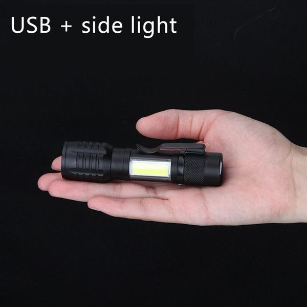rechargeable usb zoom 3 lighting mode led t6 cob lamp waterproof non-slip flash camping light torch night ride work
rechargeable usb zoom 3 lighting mode led t6 cob lamp waterproof non-slip flash camping light torch night ride work