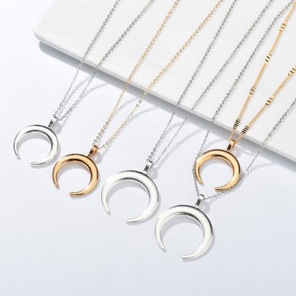 moon pendant necklace silver and gold half moon necklace for women horn chain gold necklace set stainless steel jewelry
moon pendant necklace silver and gold half moon necklace for women horn chain gold necklace set stainless steel jewelry