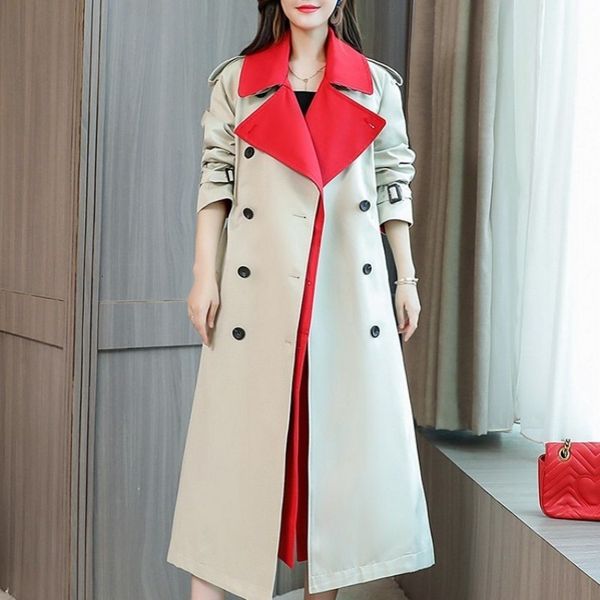 brand womens trench coat fashion solid lapel collar overcoat female double breasted belt long windbreaker s-2xl, Tan;black
brand womens trench coat fashion solid lapel collar overcoat female double breasted belt long windbreaker s-2xl, Tan;black