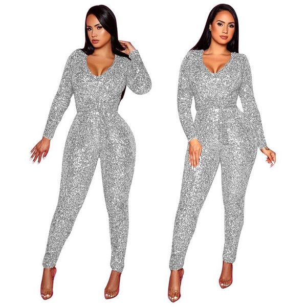 fashion long sleeve solid color include belt sequins nightclub long jumpsuits high womens fashion clothing, Black;white
fashion long sleeve solid color include belt sequins nightclub long jumpsuits high womens fashion clothing, Black;white