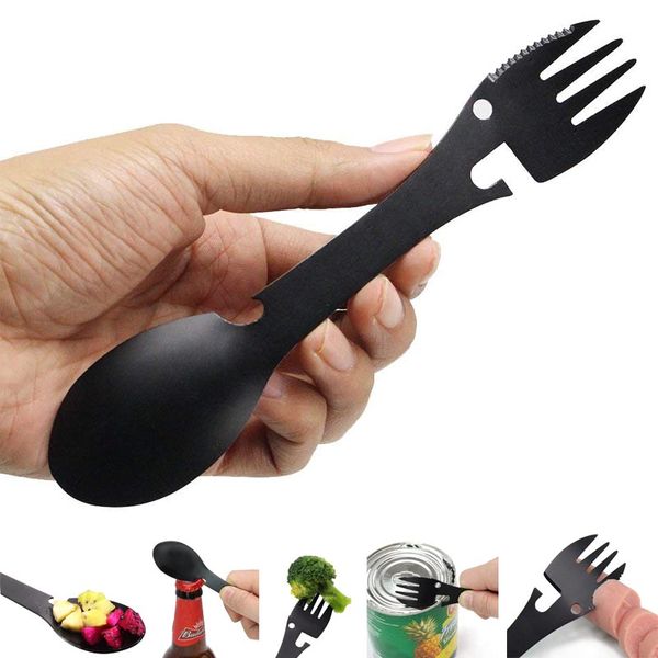 multi function camping knife fork spoon picnic gadget utensil knife spoon fork bottle can opener 5 in1 stainless steel spork
multi function camping knife fork spoon picnic gadget utensil knife spoon fork bottle can opener 5 in1 stainless steel spork
