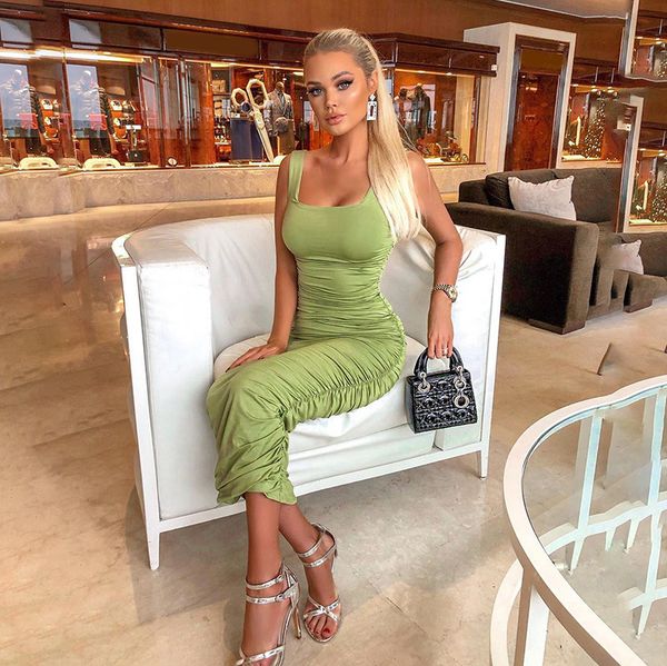 casual dresses women bodycon sleeveless stretchy draped mid calf dress lady summer tank square collar high waist long, Black;gray
casual dresses women bodycon sleeveless stretchy draped mid calf dress lady summer tank square collar high waist long, Black;gray