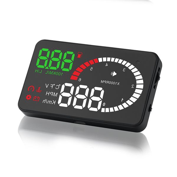 

auto hud head-up display car speedometer obd2 overspeed speed voltage alarm windshield projector car accesorios