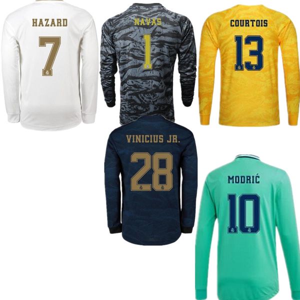 19/20 real madrid long sleeve soccer jerseys hazard soccer jersey home away 3rd 2019 goalkeeper navas isco asensio james football shirt, Black;yellow
19/20 real madrid long sleeve soccer jerseys hazard soccer jersey home away 3rd 2019 goalkeeper navas isco asensio james football shirt, Black;yellow