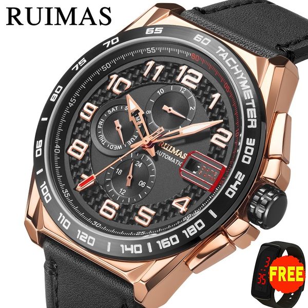 ruimas saphire crystalautomatic movt watch men leather strap business mechanical watches male clock wristwatches erkek kol saati, Slivery;brown
ruimas saphire crystalautomatic movt watch men leather strap business mechanical watches male clock wristwatches erkek kol saati, Slivery;brown