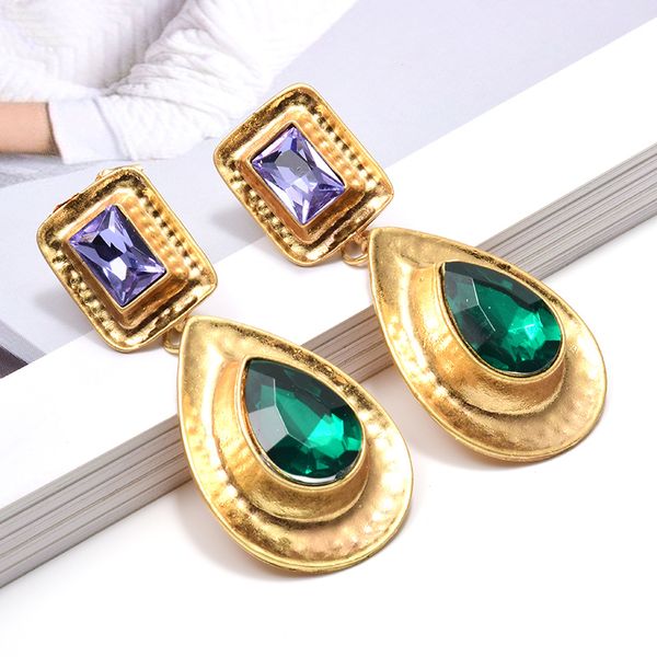 new style fine rhinestone gold metal dangle drop earrings wholesale za fashion trend pendientes jewelry accessories for women, Silver
new style fine rhinestone gold metal dangle drop earrings wholesale za fashion trend pendientes jewelry accessories for women, Silver
