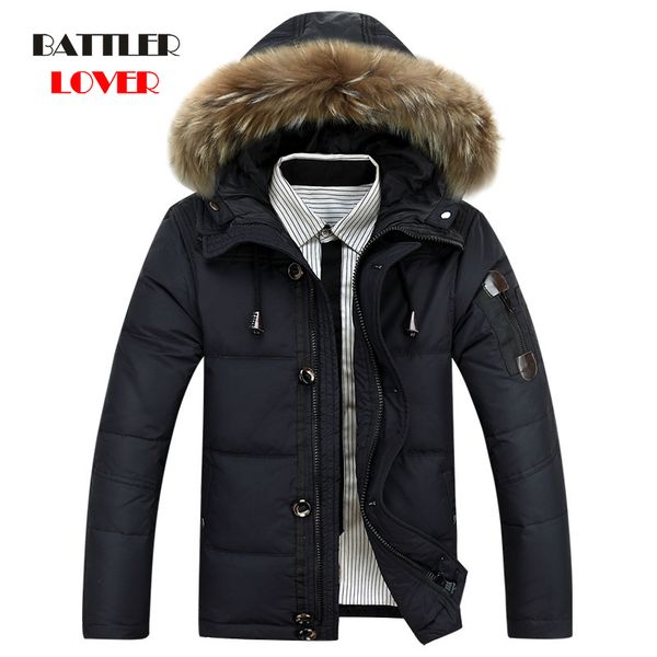 40 degree cold resistant down jacket men thick warm 90% white duck down hooded natural fur collar man waterproof mens coat, Black
40 degree cold resistant down jacket men thick warm 90% white duck down hooded natural fur collar man waterproof mens coat, Black