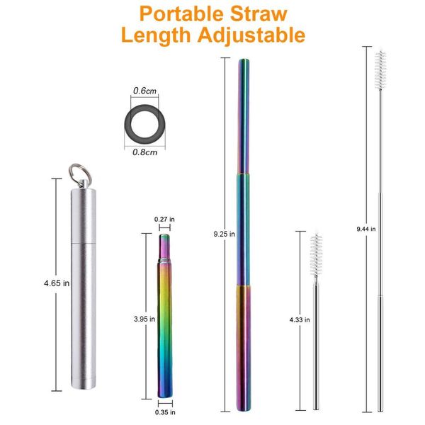 1pcs creative colorful collapsible straw reusable straws with case portable metal stainless steel bubble straw
1pcs creative colorful collapsible straw reusable straws with case portable metal stainless steel bubble straw