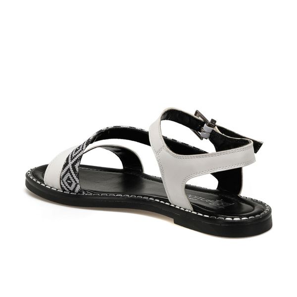flo ds19078 white women sandals butigo, Black