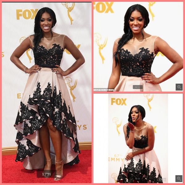 2019 new arrial black lace appliques high low formal celebrity dresses prom dress beaded sleeveless with sashes evening party prom gowns
2019 new arrial black lace appliques high low formal celebrity dresses prom dress beaded sleeveless with sashes evening party prom gowns