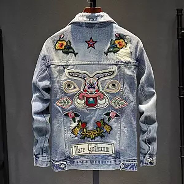 vintage mens women embroidery printed ripped denim jacket mens distressed denim jean jackets male hip hop casual streetwear, Black;brown
vintage mens women embroidery printed ripped denim jacket mens distressed denim jean jackets male hip hop casual streetwear, Black;brown