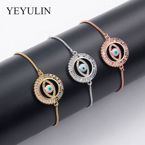 shiny golden copper evil eye charm bracelet femme silver gold color copper chain link women bracelets & bangles jewelry, Golden;silver
shiny golden copper evil eye charm bracelet femme silver gold color copper chain link women bracelets & bangles jewelry, Golden;silver