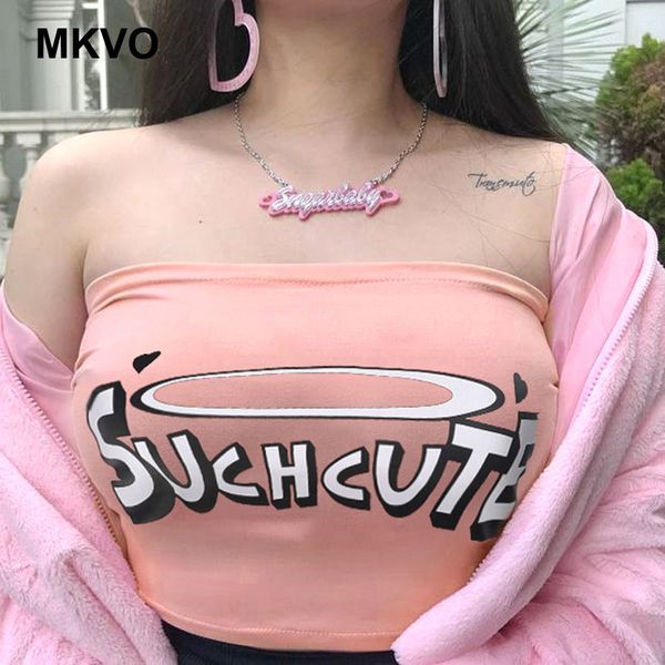 ladies letter print slim short pink kawaii tank casual women off shoulder elastic tube crop shirt, White
ladies letter print slim short pink kawaii tank casual women off shoulder elastic tube crop shirt, White