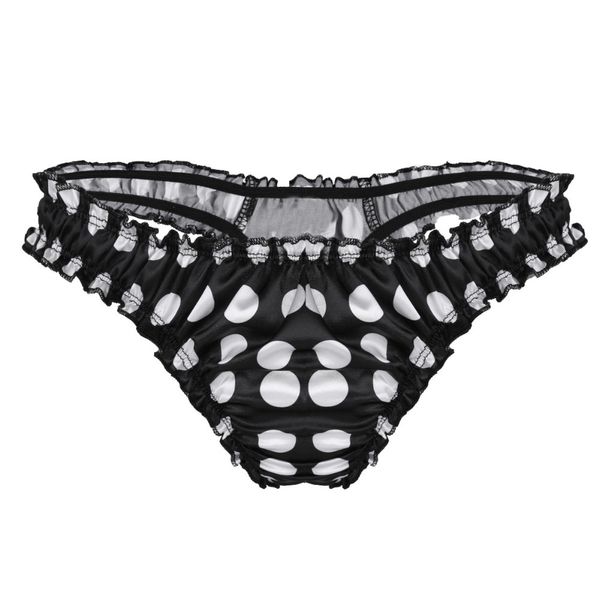 mens lingerie soft comfortable panties shiny ruffled frilly sissy bikini elastic waistband briefs thong underwear underpants, Black;white
mens lingerie soft comfortable panties shiny ruffled frilly sissy bikini elastic waistband briefs thong underwear underpants, Black;white