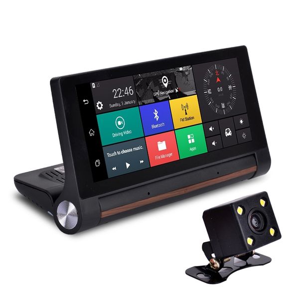 

central control deskcarlog 16g 1080p folding 7 inch android navigator bluetooth voice control reversing rear view image do car dvr