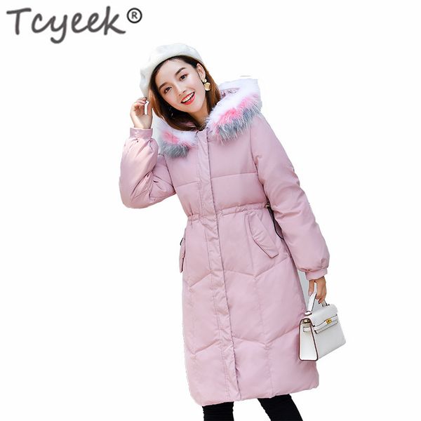 tcyeek thick warm women's down jacket+large raccoon fur winter long duck down coat women clothes 2019 slim chaqueta mujer lw1282, Black
tcyeek thick warm women's down jacket+large raccoon fur winter long duck down coat women clothes 2019 slim chaqueta mujer lw1282, Black