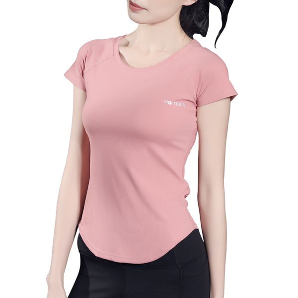 black blue pink gym sport fitness women yoga sports shirt short sleeve sport t shirt women gym running tshirt, White;red
black blue pink gym sport fitness women yoga sports shirt short sleeve sport t shirt women gym running tshirt, White;red