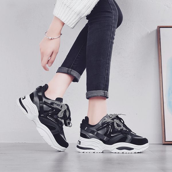 2020 trendy women sports sneakers thick sole ladies platform shoes colorful chunky sneakers tenis chaussures femme
2020 trendy women sports sneakers thick sole ladies platform shoes colorful chunky sneakers tenis chaussures femme