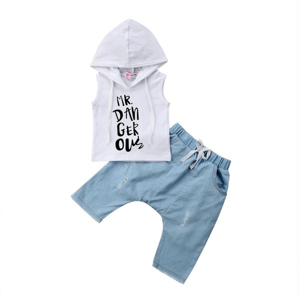 children kids baby boys sleeveless hooded tank jeans short summer 2pcs boys set outfits clothes, White
children kids baby boys sleeveless hooded tank jeans short summer 2pcs boys set outfits clothes, White