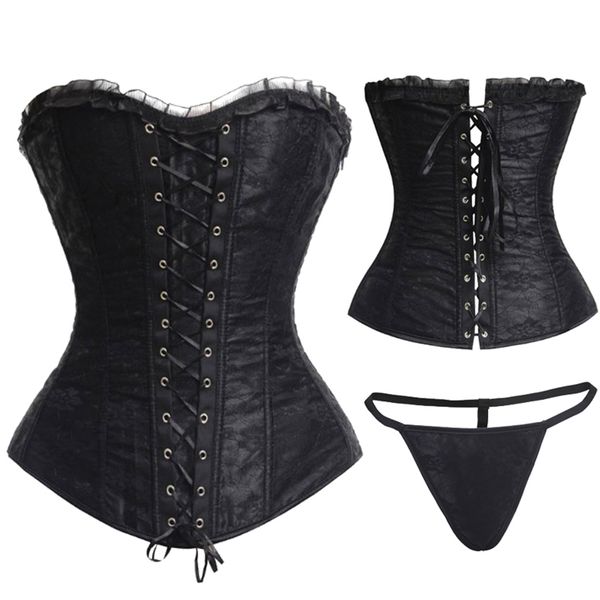 womens waist slimming corset bustier bride lace up ribbon party corselet club bodysuits steampunk plus size bustiers, Black;white
womens waist slimming corset bustier bride lace up ribbon party corselet club bodysuits steampunk plus size bustiers, Black;white