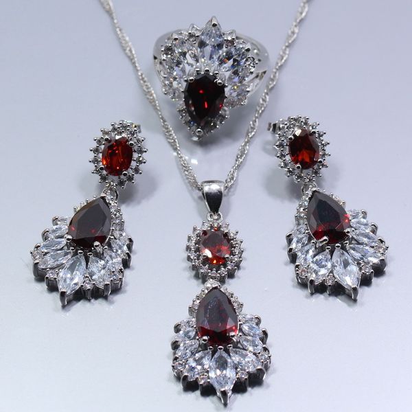 manny women wedding jewelry set 925 silver red rhodolite white crystal earrings ring necklace pendant gift tz271, Slivery;golden
manny women wedding jewelry set 925 silver red rhodolite white crystal earrings ring necklace pendant gift tz271, Slivery;golden