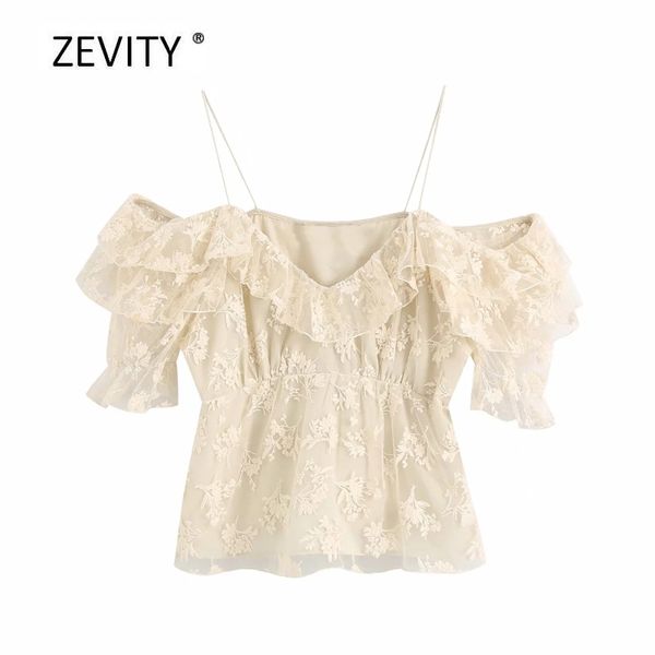 zevity women fashion flower embroidery casual mesh blouse ladies chic cascading ruffle sling shirts pleats feniminas ls6816, White
zevity women fashion flower embroidery casual mesh blouse ladies chic cascading ruffle sling shirts pleats feniminas ls6816, White